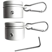 Anillos de asta de Bandera de 2 Piezas- aleación de Aluminio Anillos de Montaje de Bandera de asta giratoria de 360…